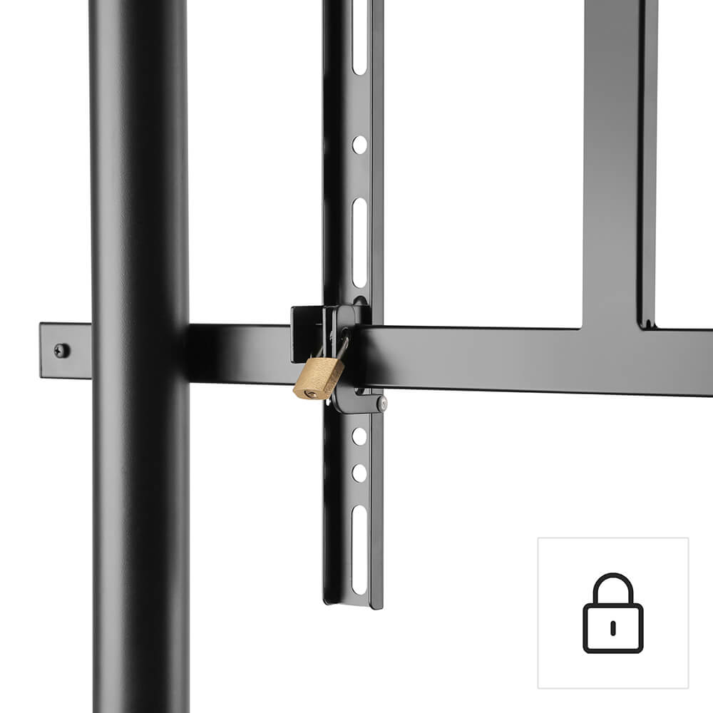 TV Hama ställ mobilt Med Hjul Upp Till 100 tum Svart