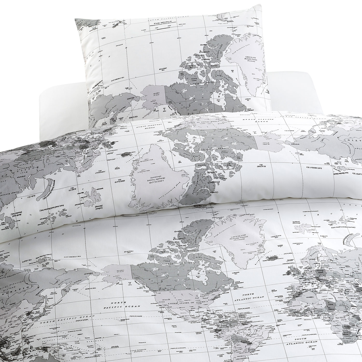 Påslakanset Borganäs of Sweden Big World Grå Enkelsäng