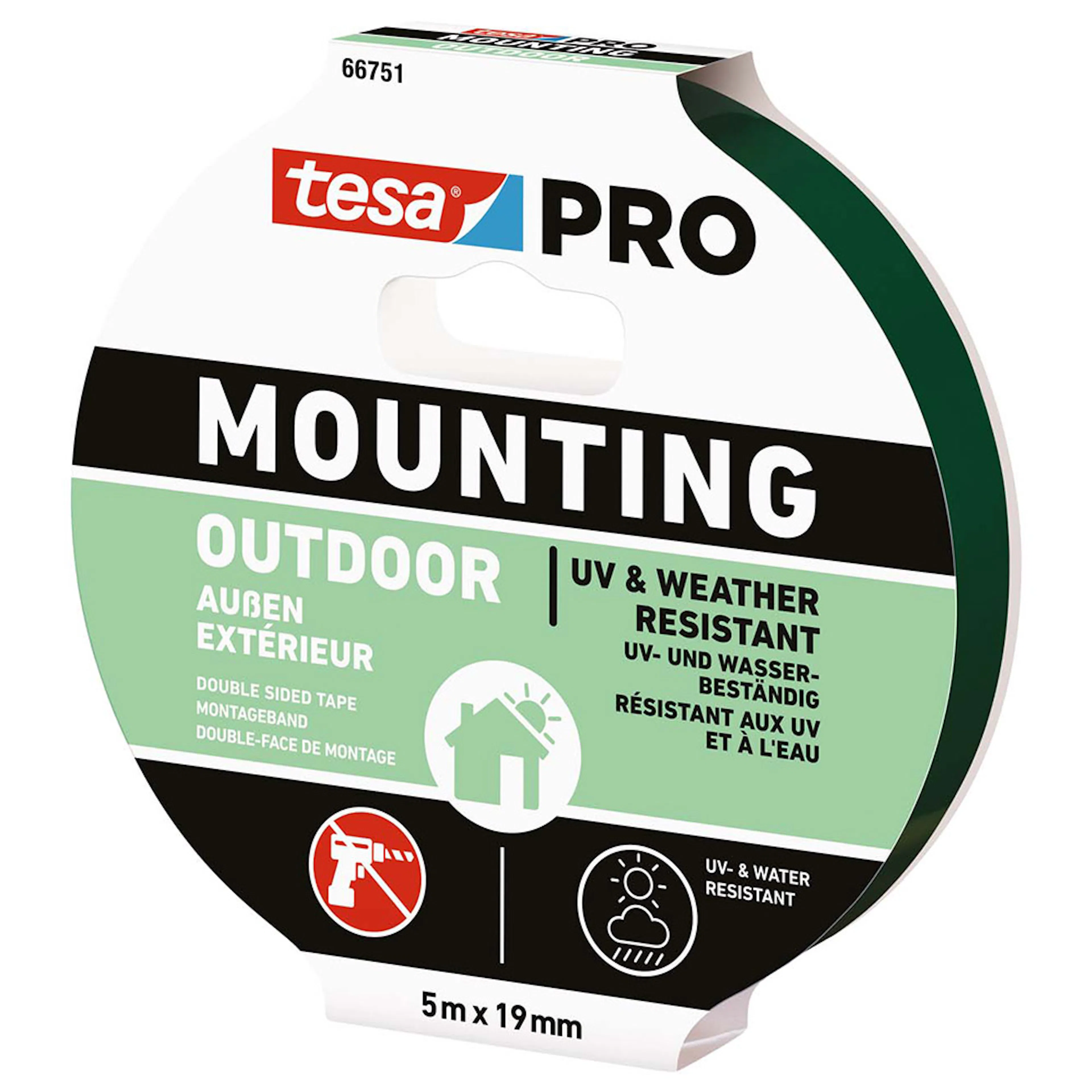 Monteringstejp Tesa Pro Utomhus 19 mm