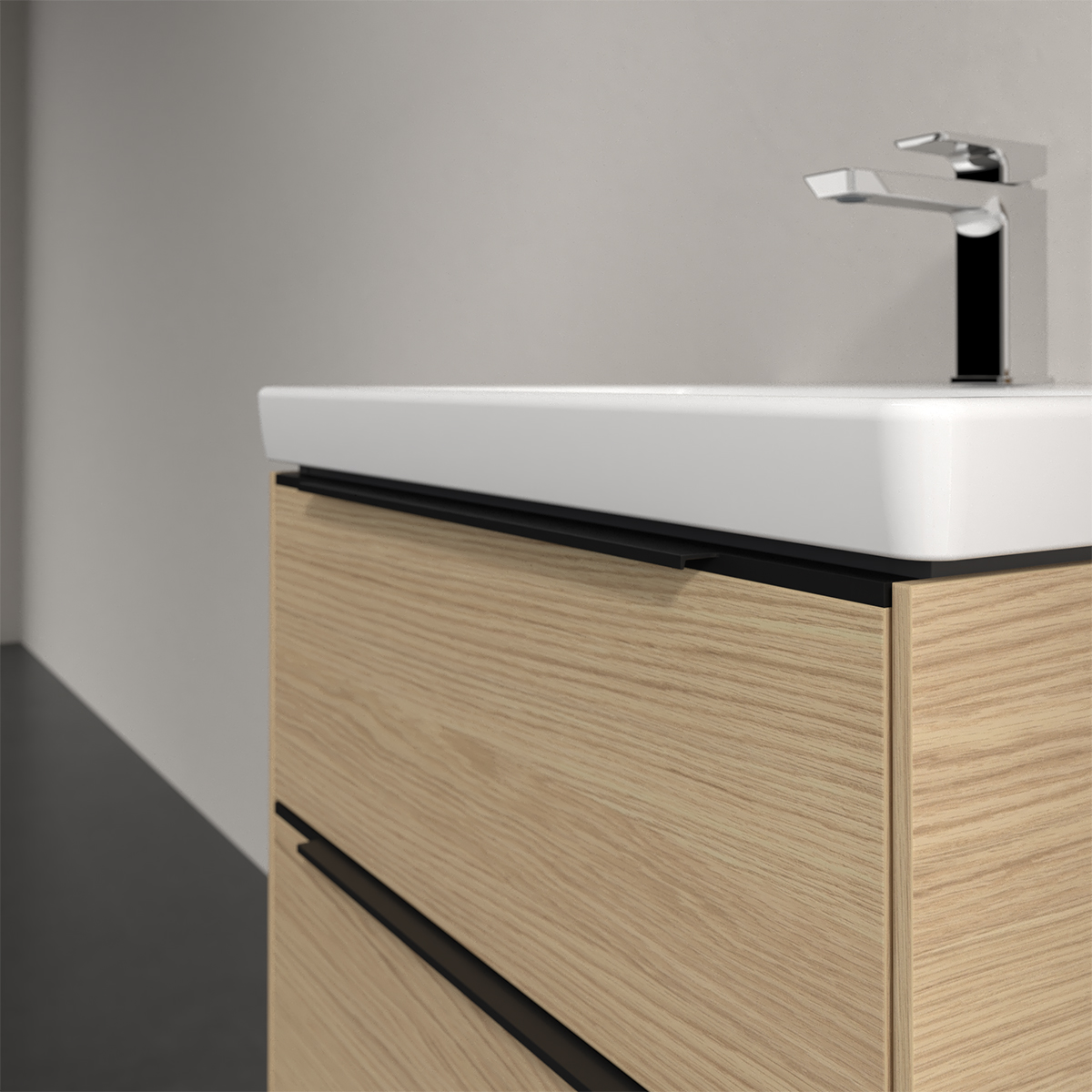 Tvättställsskåp Villeroy & Boch Subway 3.0 med 2 Lådor