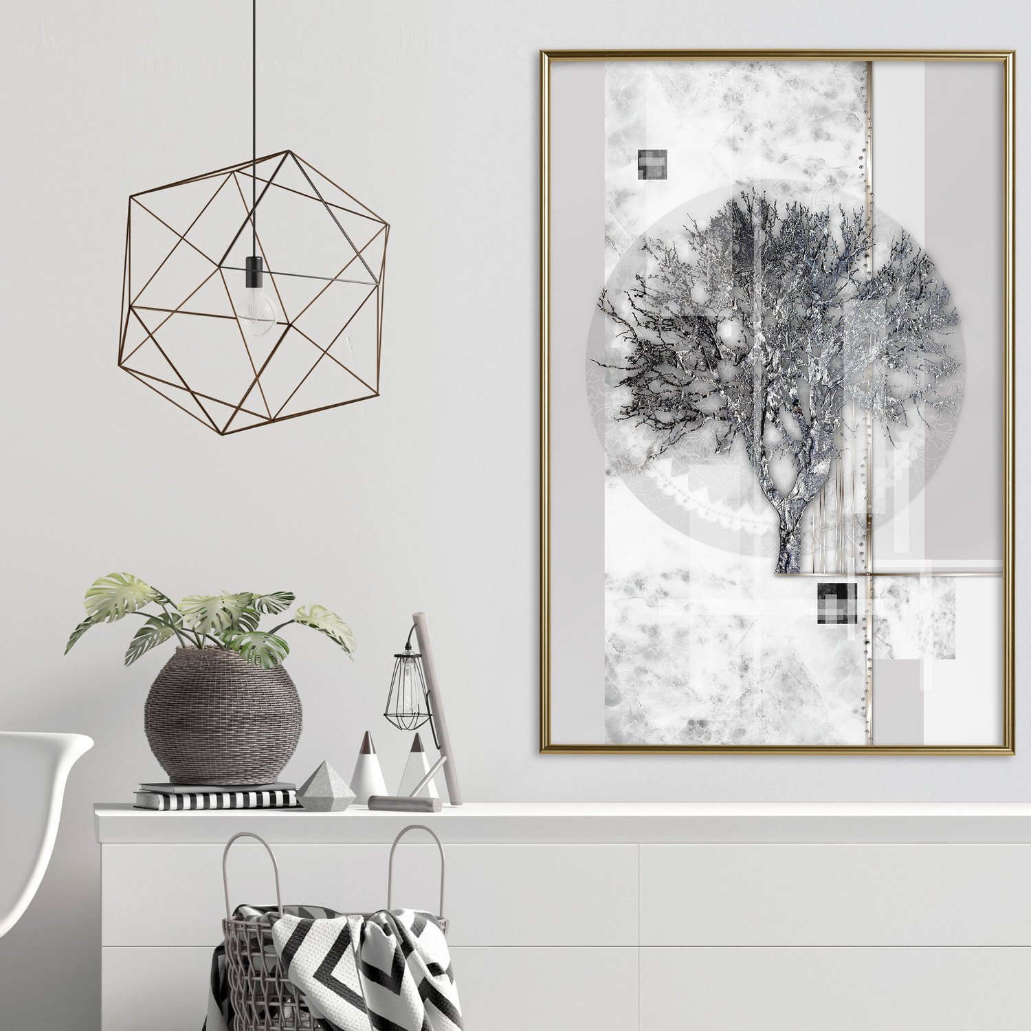 Poster Artgeist Affisch Silver Tree