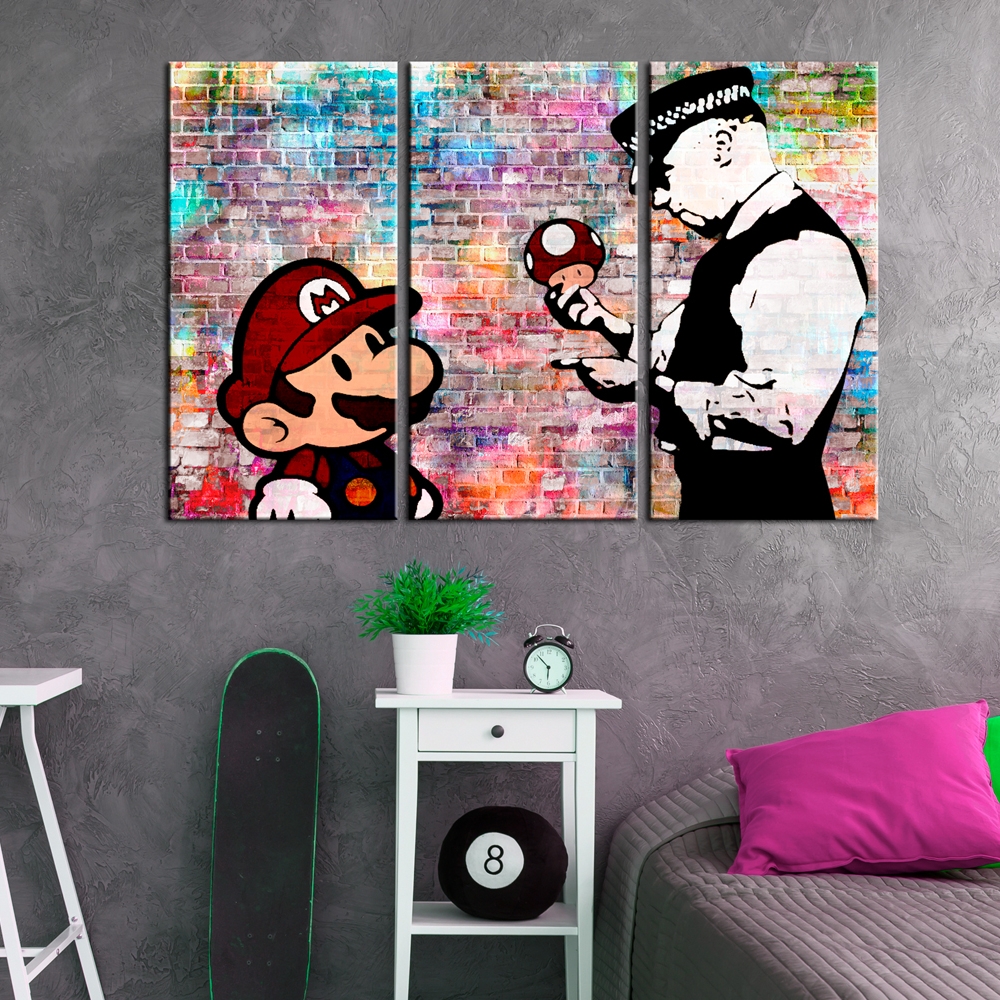 Tavla Arkiio Rainbow Brick Banksy