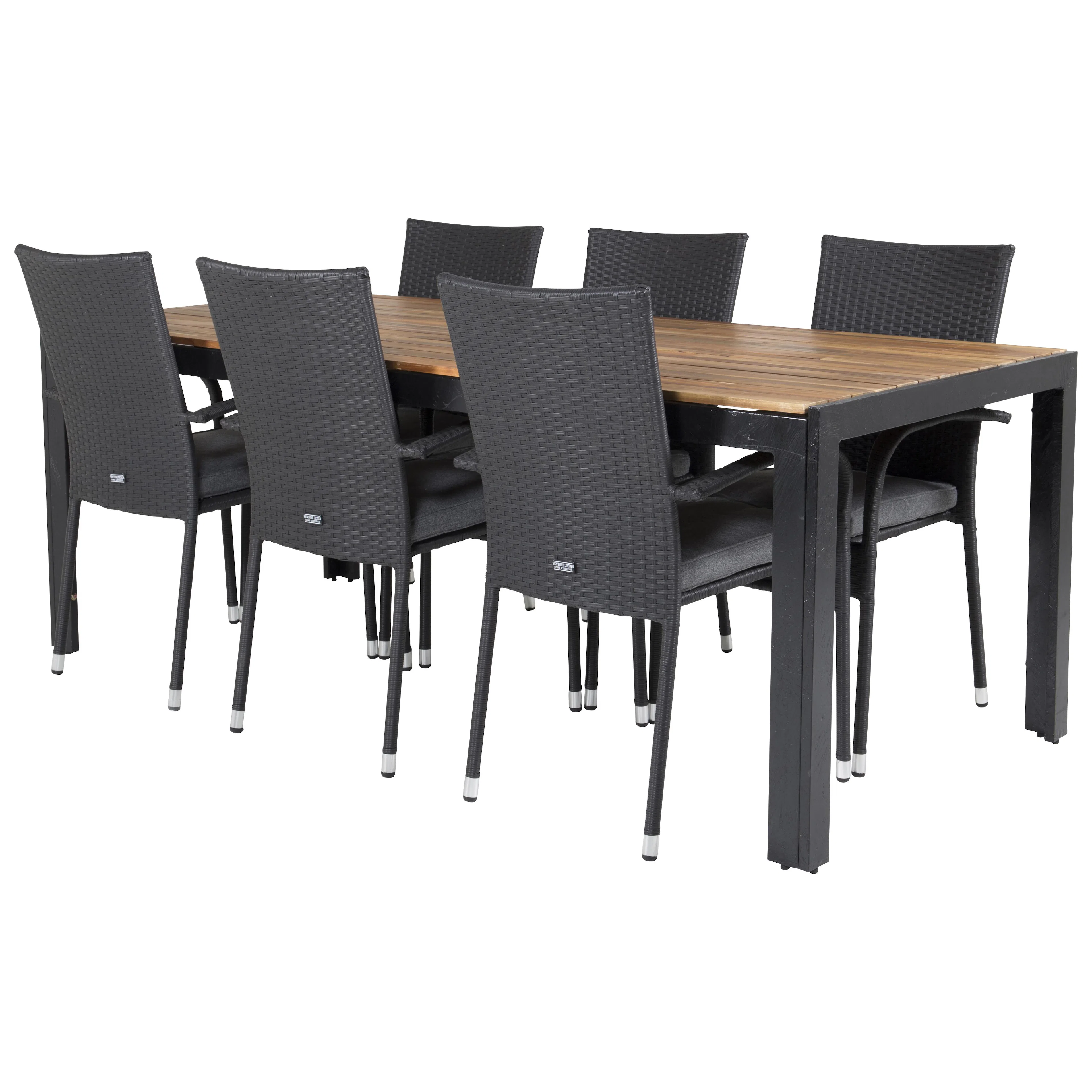 Matgrupp Venture Home Bois med 6 Anna Stolar