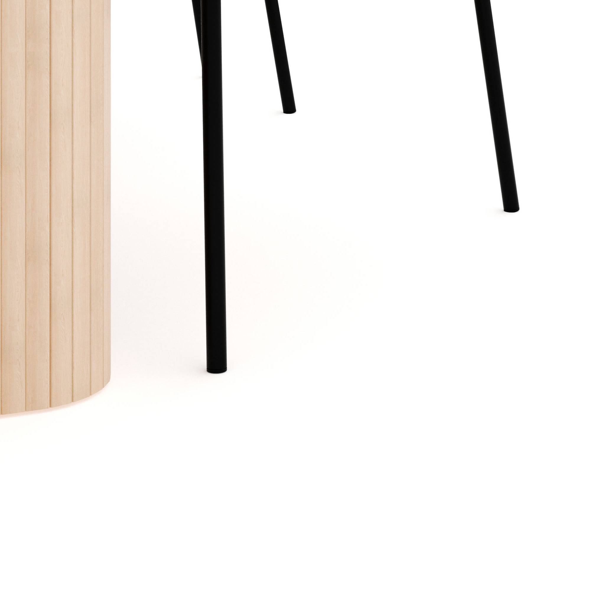 Matgrupp Bark Kopparbo Rektangulärt Matbord 180-240 cm Förlängningsbartt med 4 Gemmiano Matstol