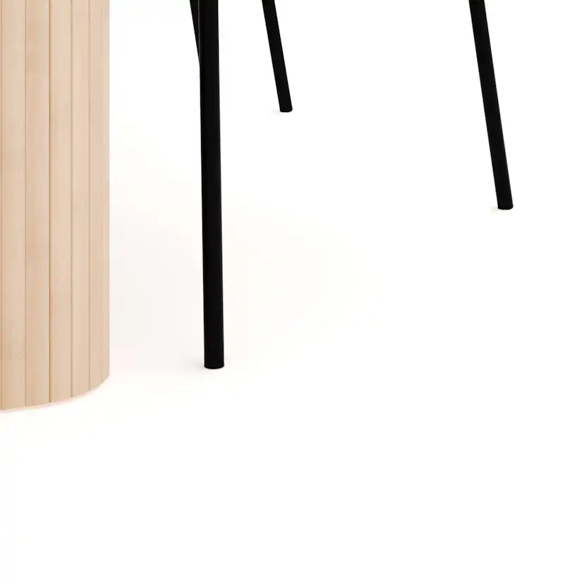 Matgrupp Bark Kopparbo Rektangulärt Matbord 180-240 cm Förlängningsbartt med 4 Gemmiano Matstol