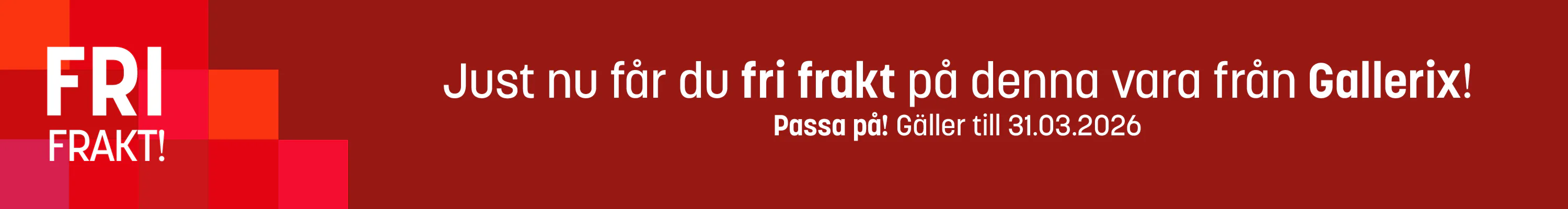 Fri frakt tagg Gallerix