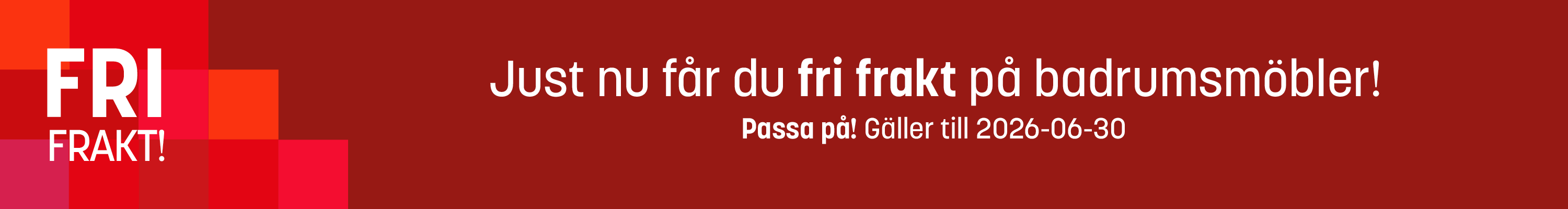 Fri frakt badrumsmöbler juni