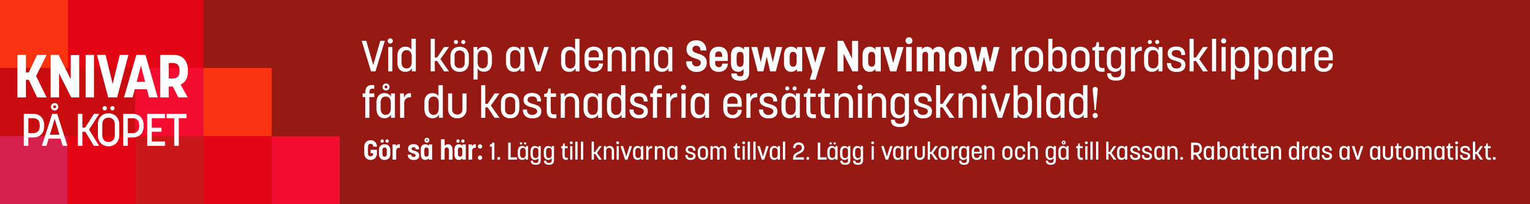 9/7 - Seqway Navimow Kniv på köpet