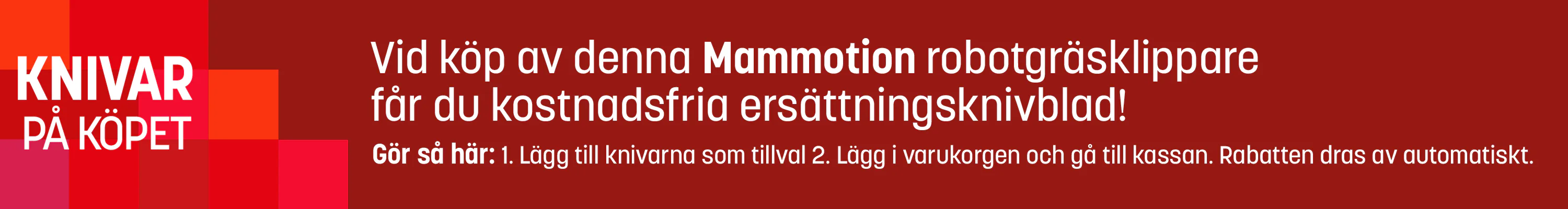 20/5 - Mammotion Kniv på köpet