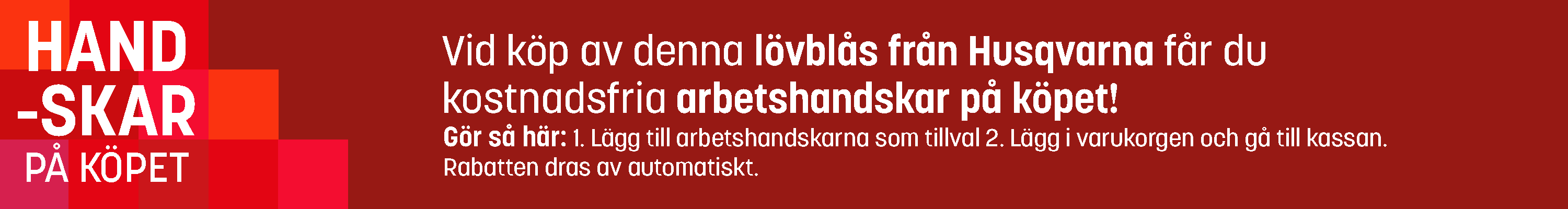 23/9 - Husqvarna addon-kampanj. Tillval på köpet + LB
