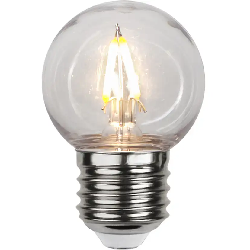 LED-lampa Star Trading Filament E27 G45 Outdoor Lighting PC Cover 1,4W