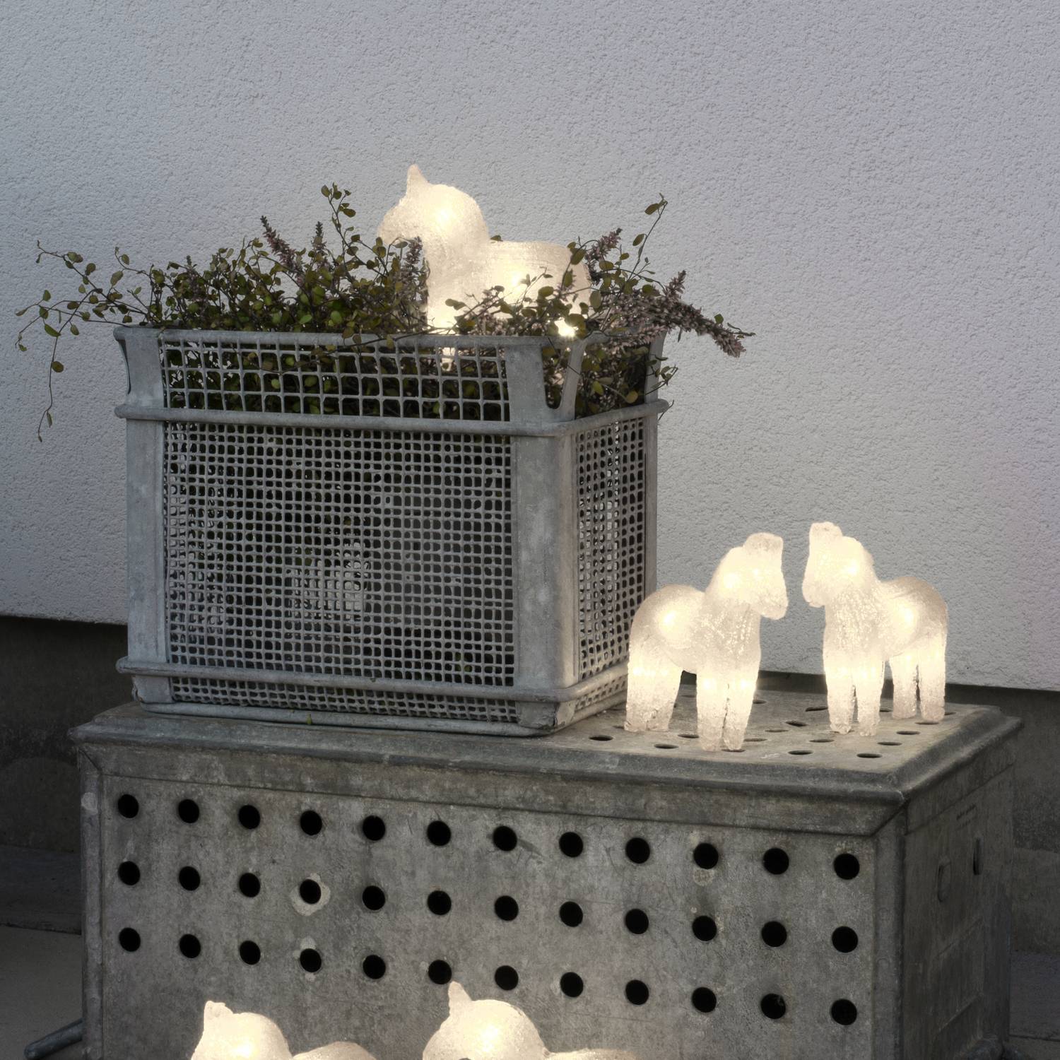 Ljusdekoration Gnosjö Konstsmide Hästar Akryl 5st 40 LED