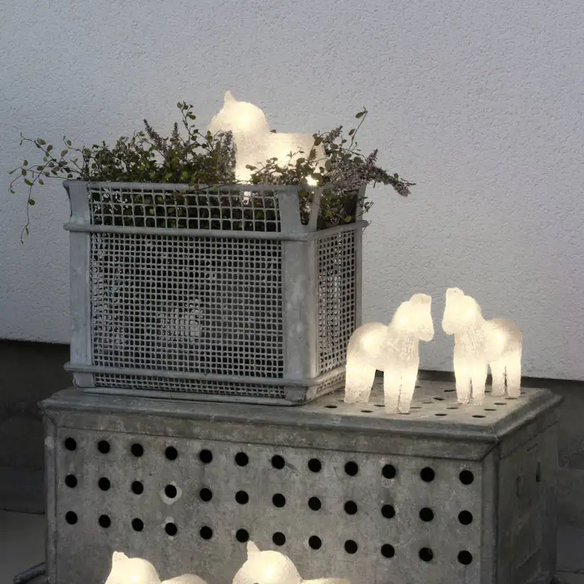 Ljusdekoration Gnosjö Konstsmide Hästar Akryl 5st 40 LED
