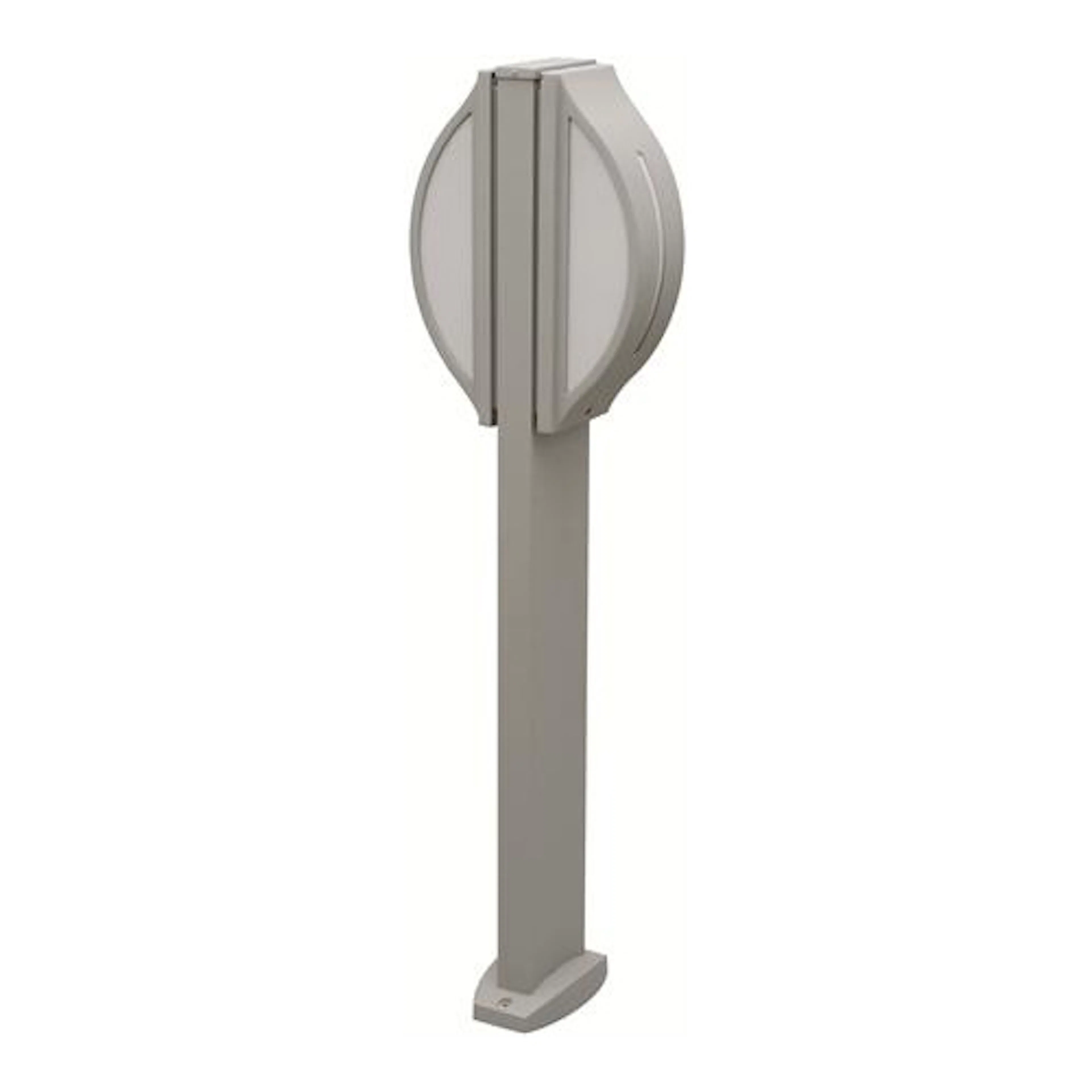 Monza Malmbergs Stolplampa Silver Dubbel IP44