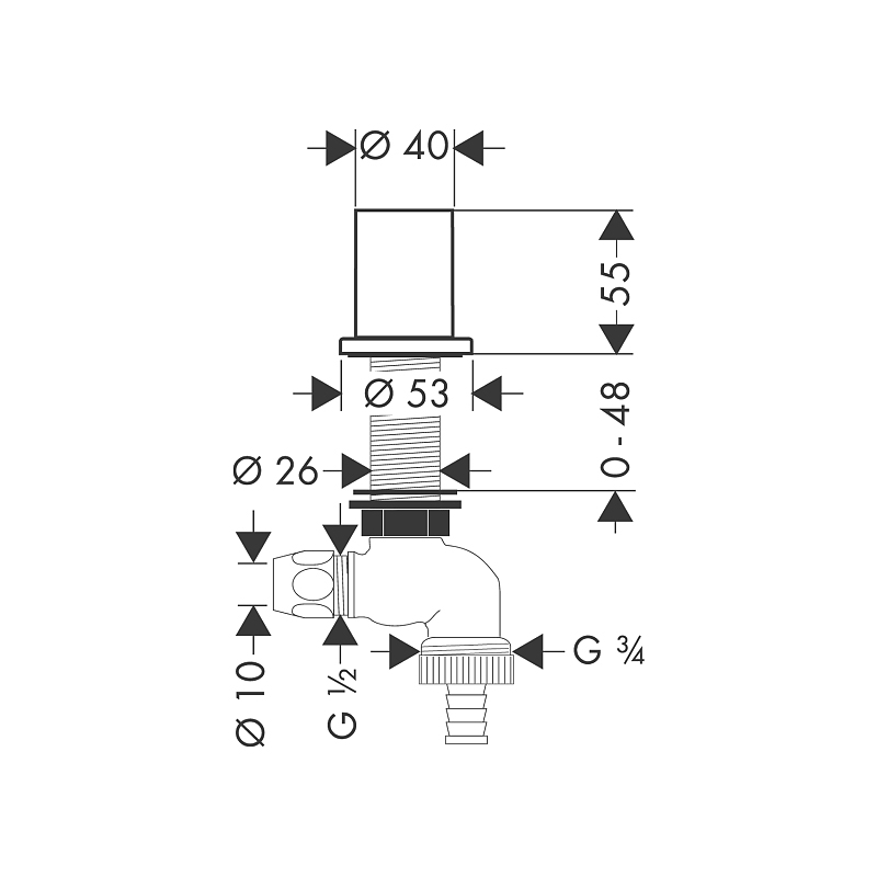 Diskmaskinsavstängning Hansgrohe