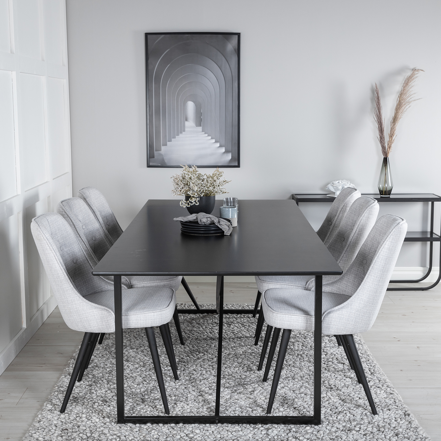 Matgrupp Venture Home Palaba med 6 Vera Stolar Polyestertyg