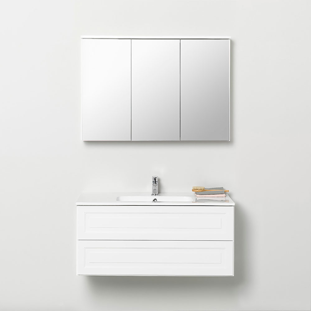 Möbelpaket Westerbergs Gryning 1000 med Spegelskåp Vit