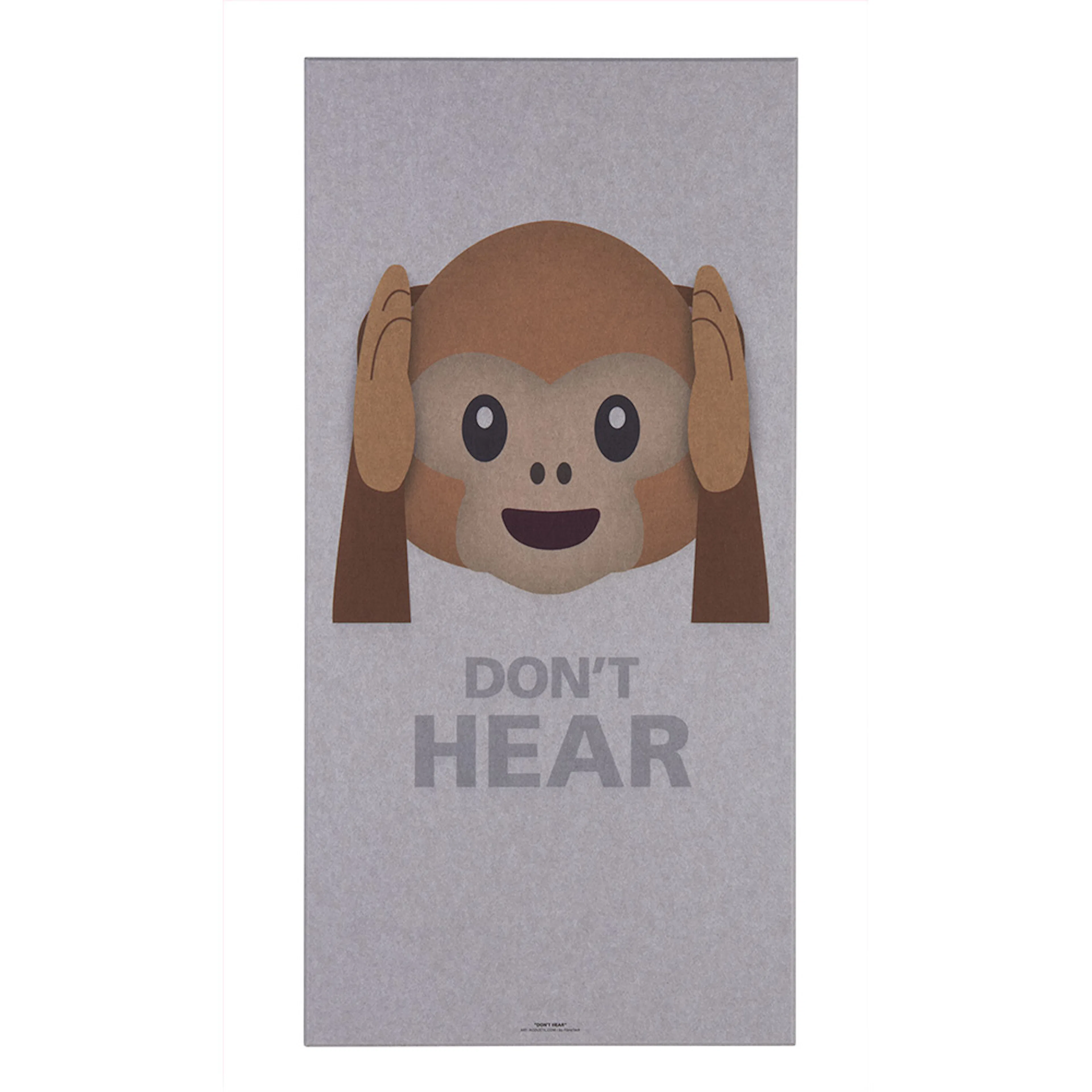 Art-Acoustic Don´t Hear Abe ljusgrå akustikfilt Akustikfiltfärg: Ljusgrå, Utförande: Dont Hear Abe