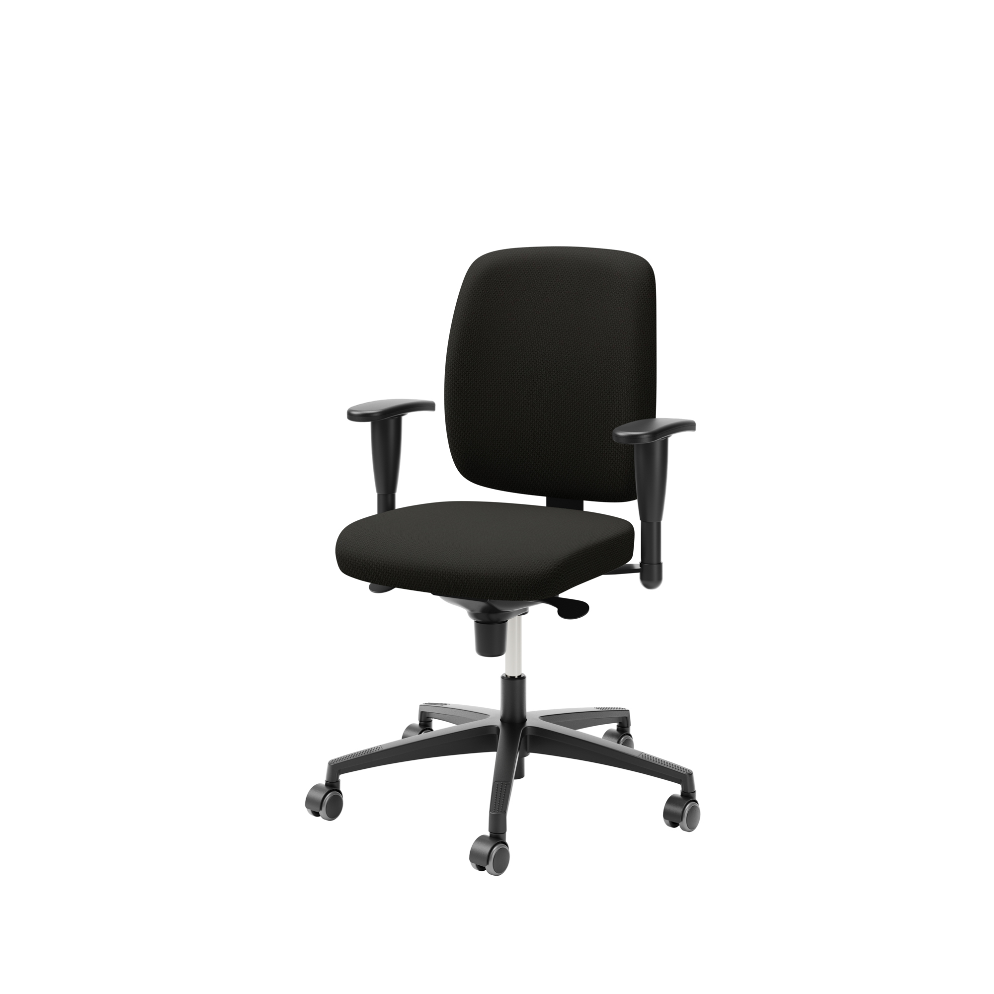 Kontorsstol Lanab Group LD 6135 Svart Stol med Justerbar Sits & Ryggstöd