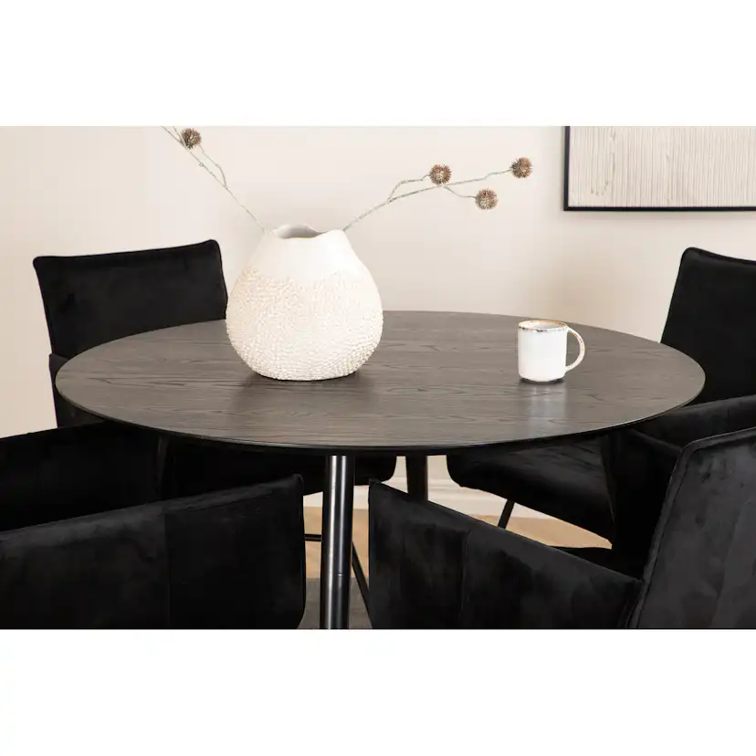 Matgrupp Venture Home Dipp Ø115 cm med 4 Petra Stolar