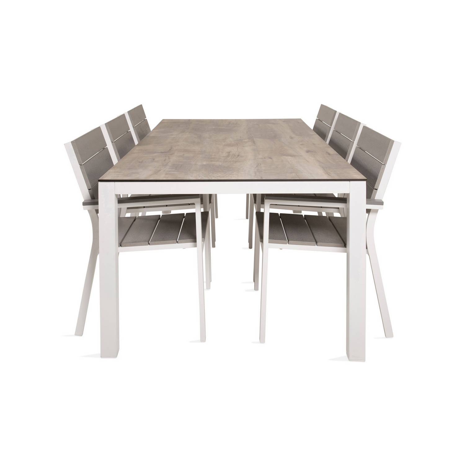 Matgrupp Venture Home Llama Matgrupp Utomhus 205cm med 6 Levels Stapelbara Matstolar
