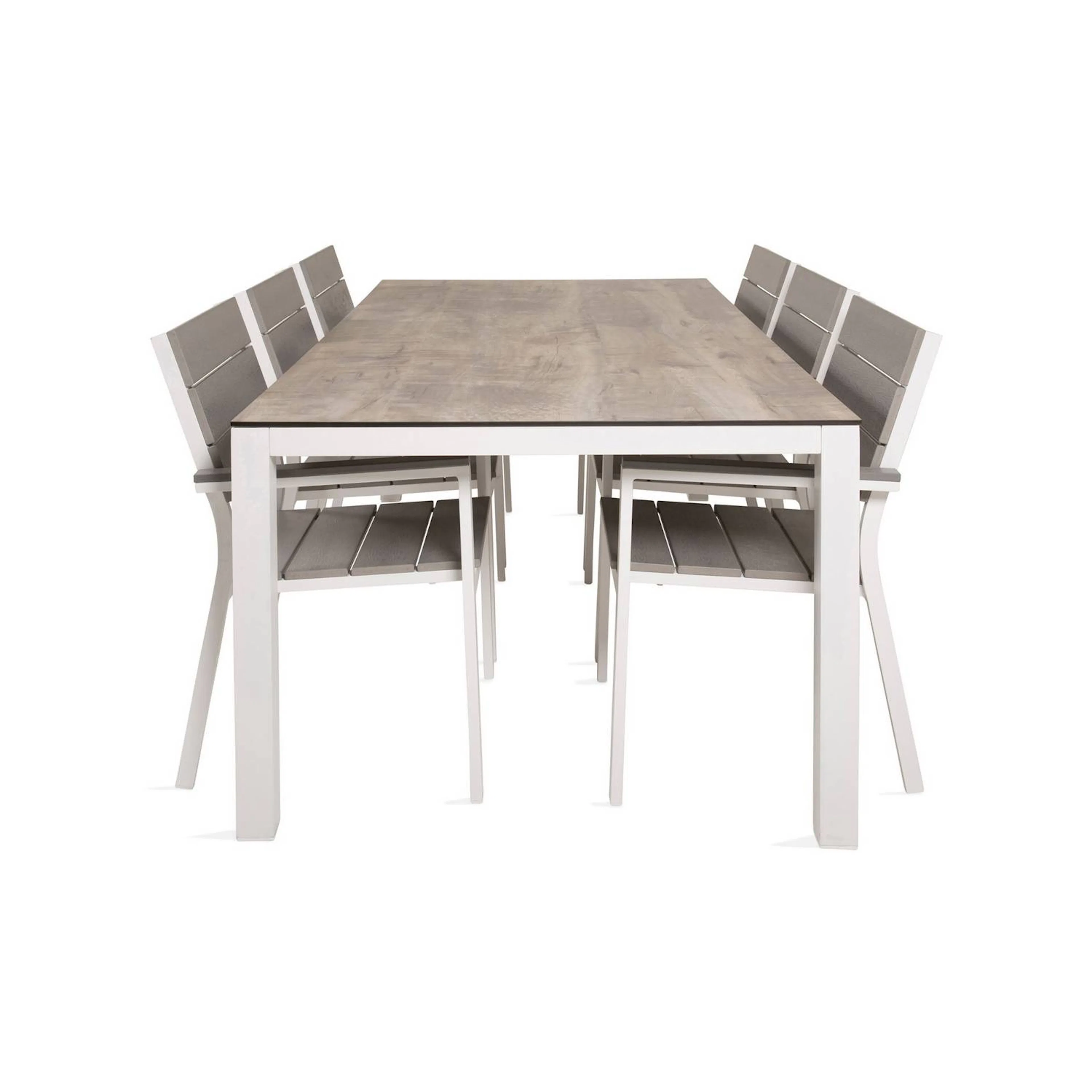 Matgrupp Venture Home Llama Matgrupp Utomhus 205cm med 6 Levels Stapelbara Matstolar