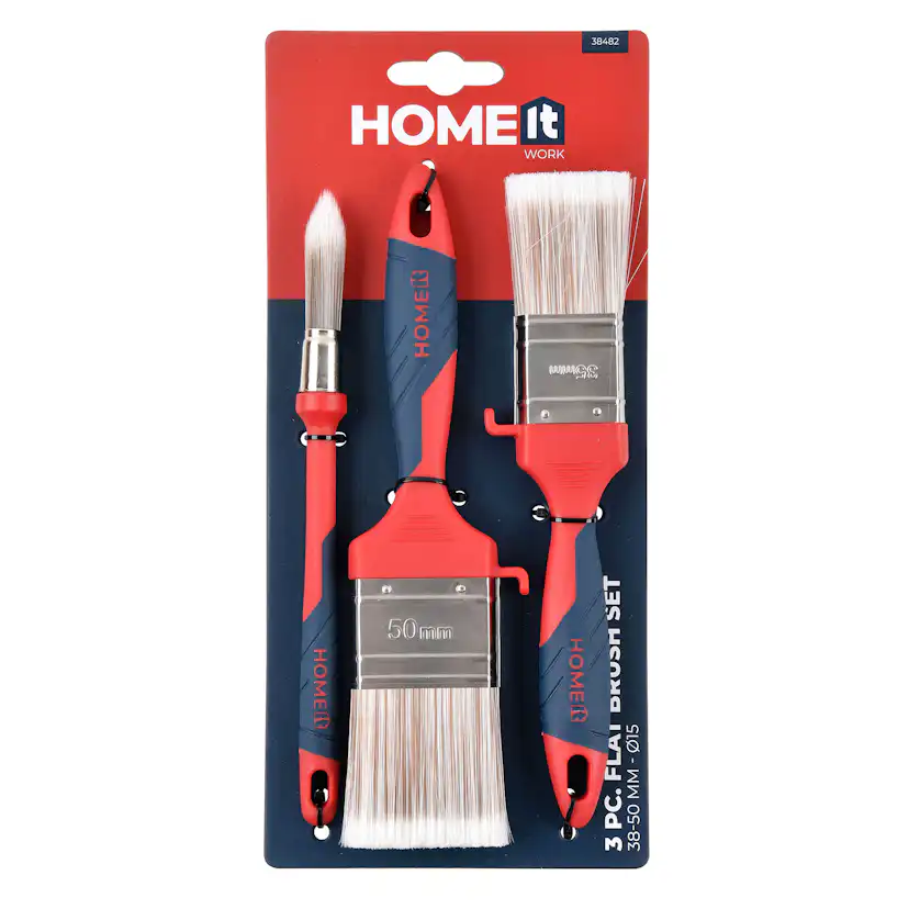 Pensel Home It Set Med 1 Rund Ø 15 och 2 Platta 35/50 mm