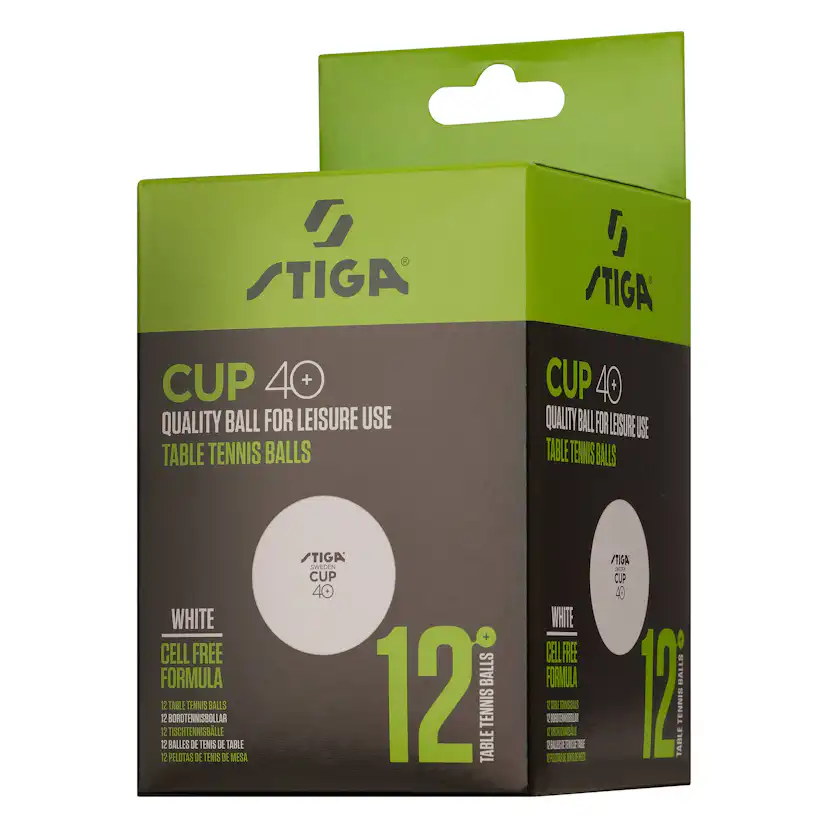 Pingisboll Stiga Sports Cup White 12-Pack