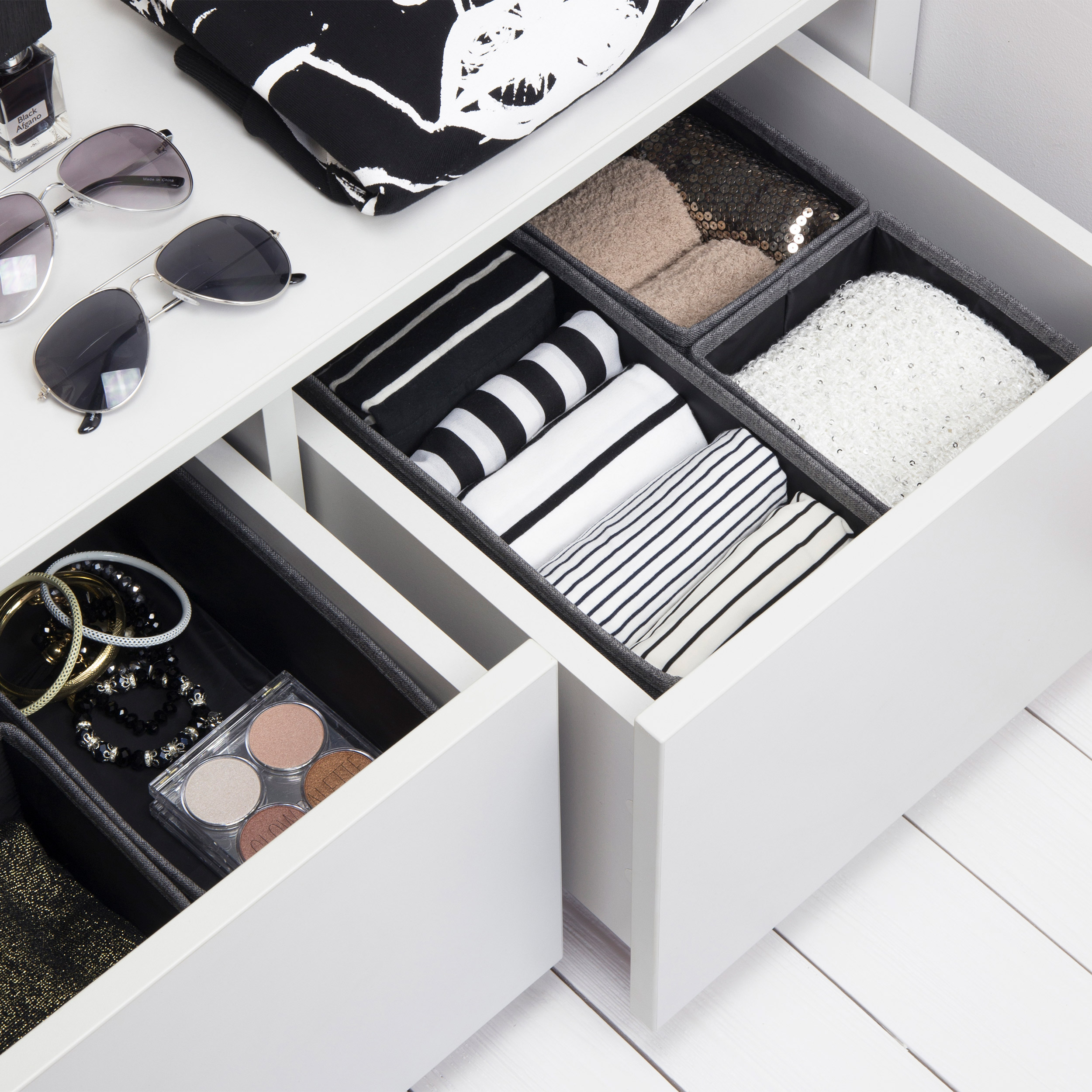 Lådförvaring Bigso Box of Sweden Drawer Organizer 3-Set Grå