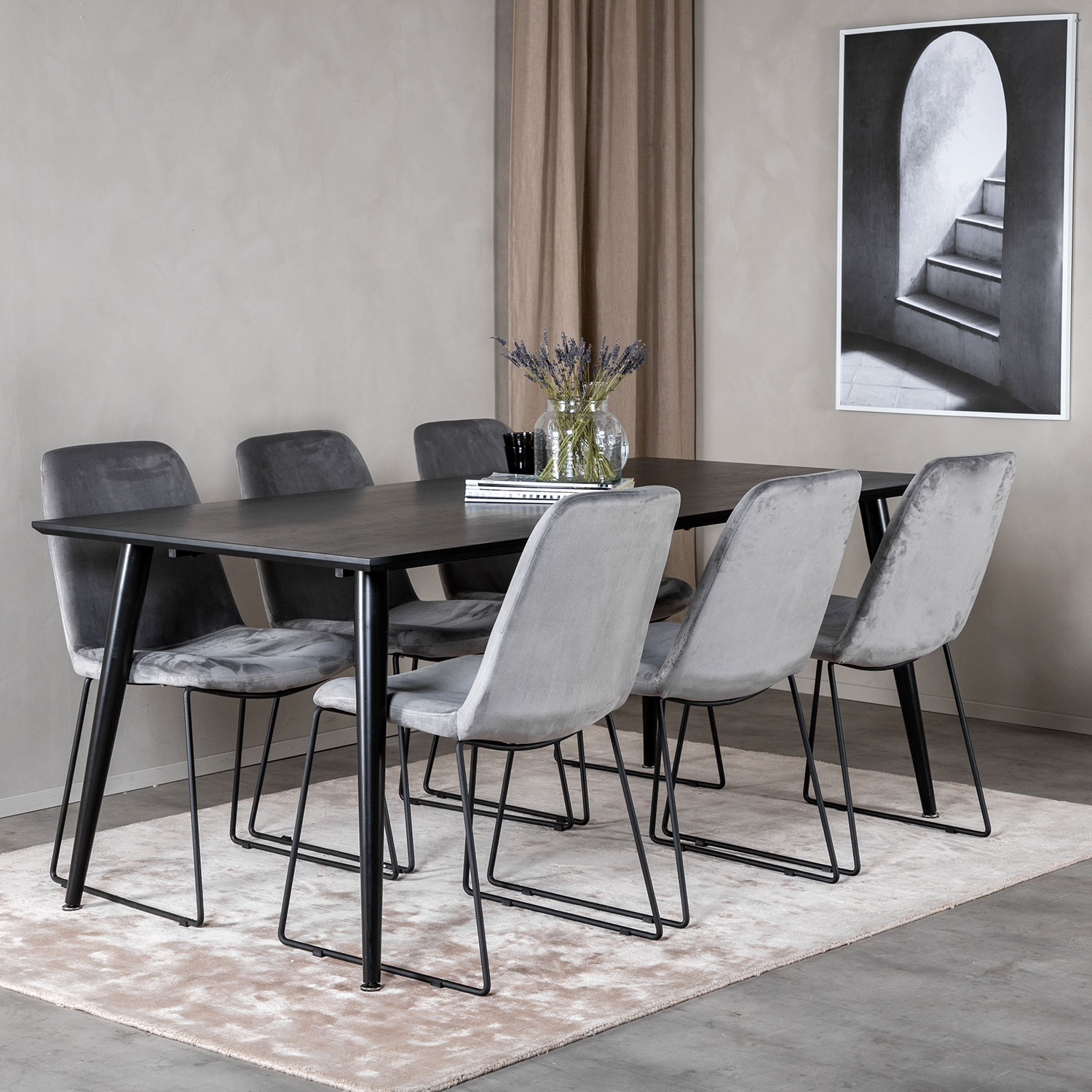 Matgrupp Venture Home Dipp med 6 Muce stolar