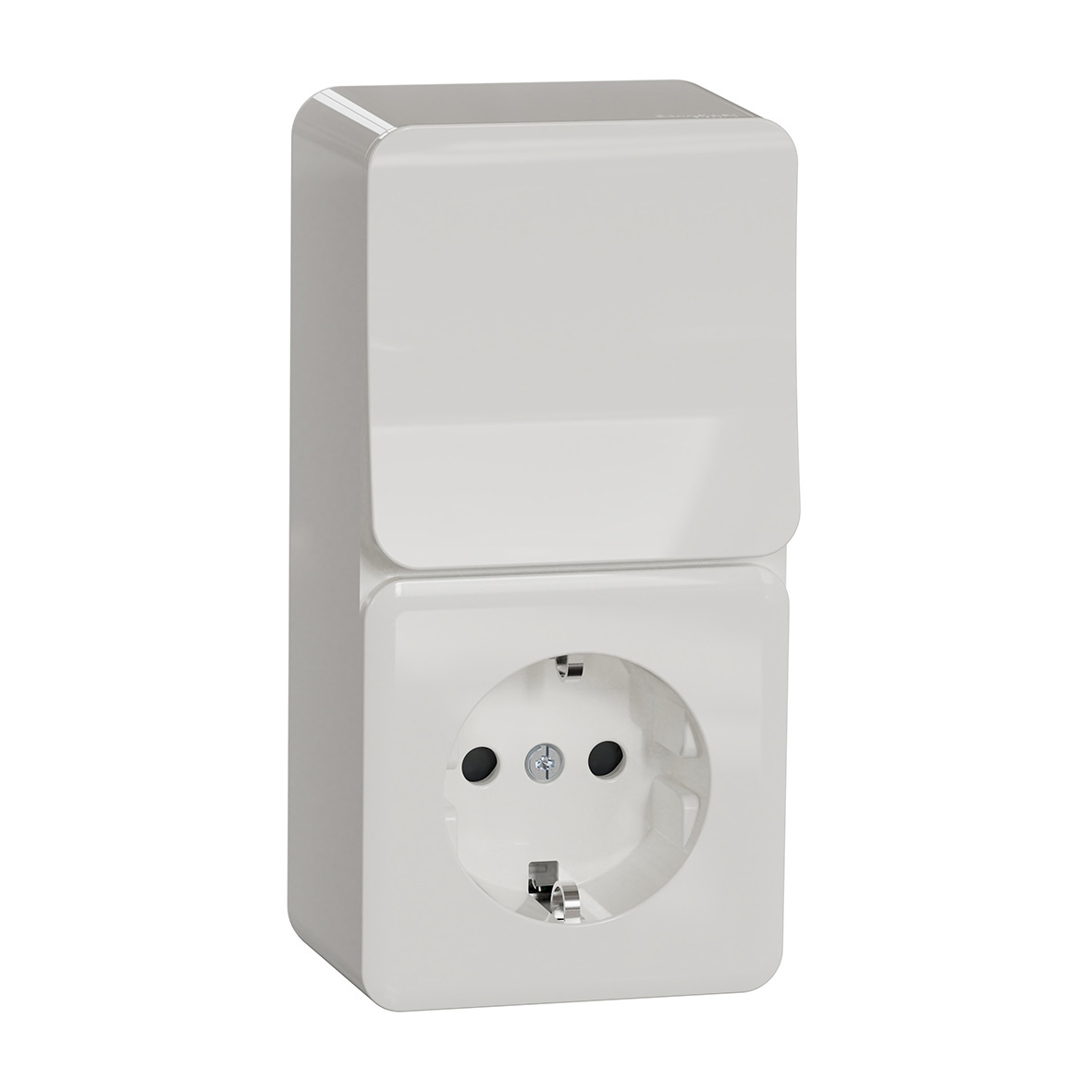 Vägguttag Schneider Electric Exxact Trapp/1-pol