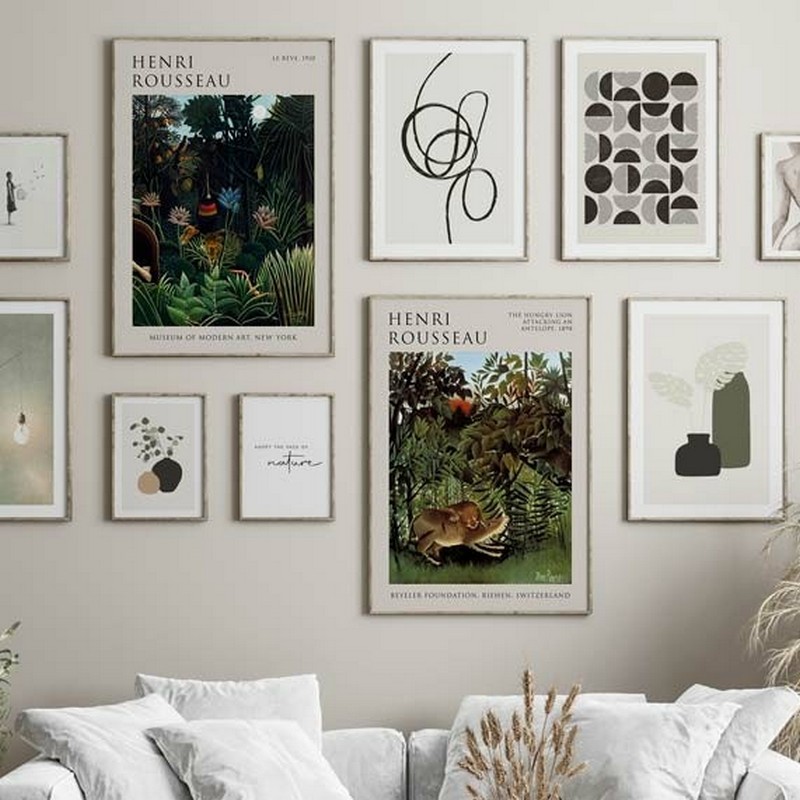Poster Gallerix The Hungry Lion By Henri Rousseau