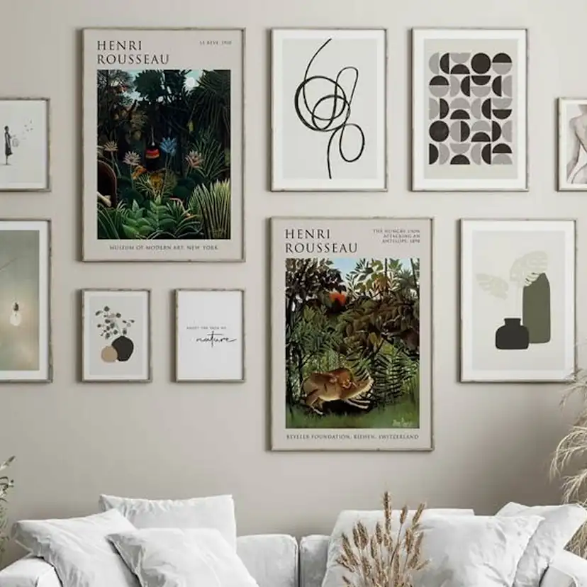 Poster Gallerix The Hungry Lion By Henri Rousseau