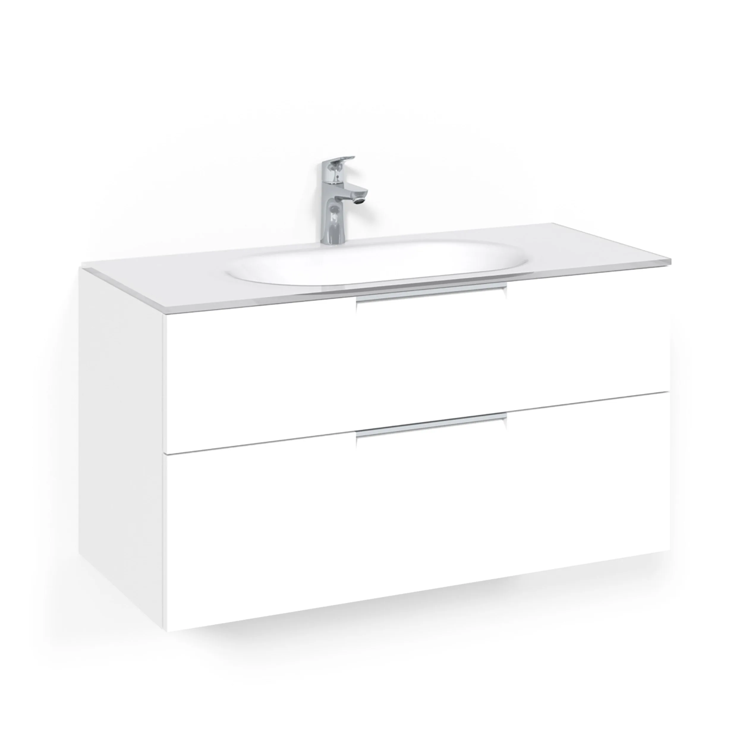 Macro Design Crown Kom 100x45 Vit Gr Glashandfat Bredd 1000 mm, Vit, Glastvättställ Vit