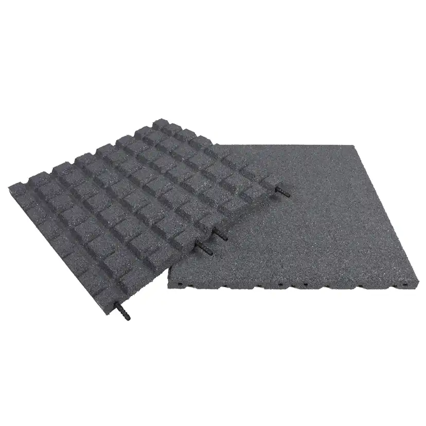 Gummiplatta Nordic Play 500x500x30 Svart