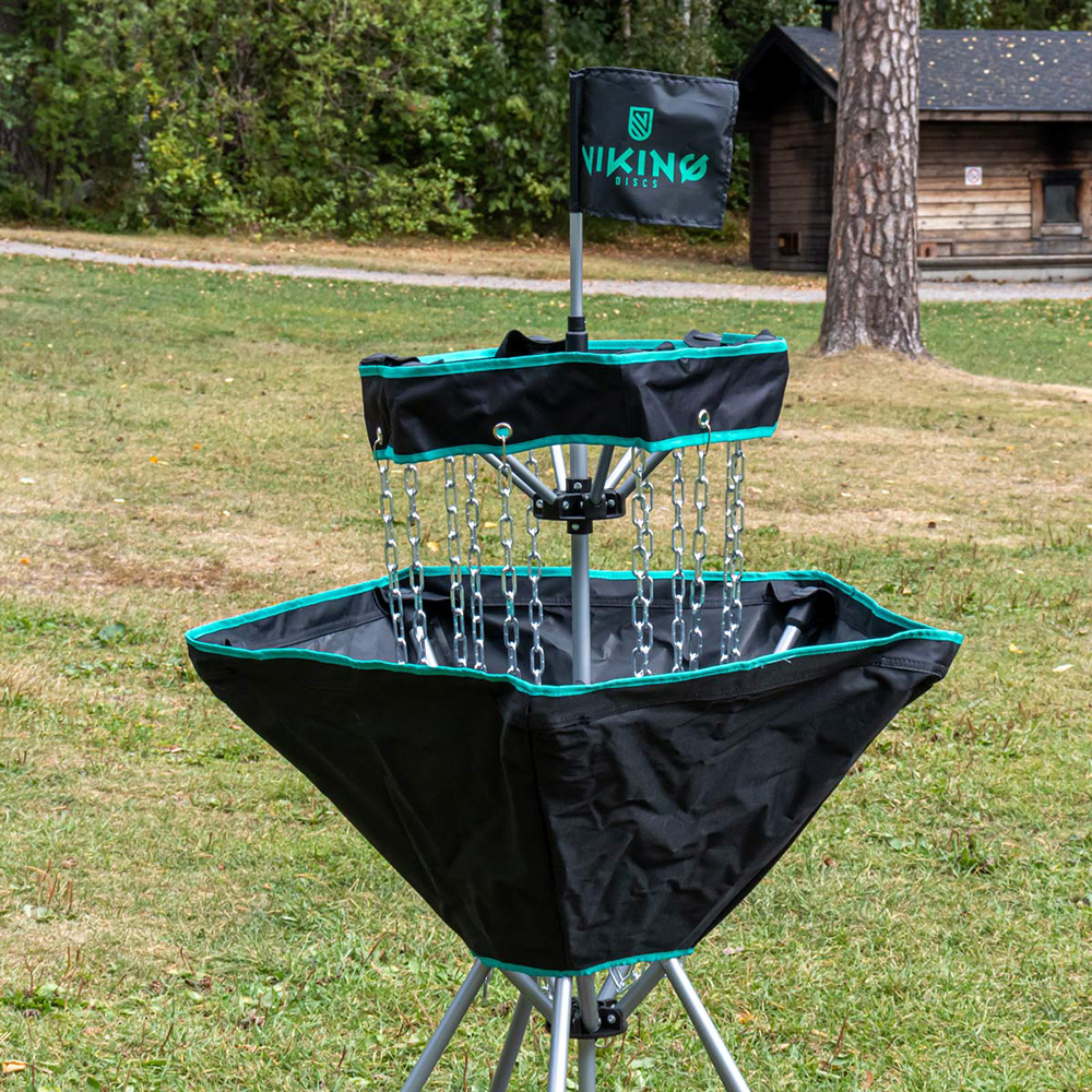 Frisbeegolfkorg Viking Discs Raid Basket Hopfällbart Inkl. Väska