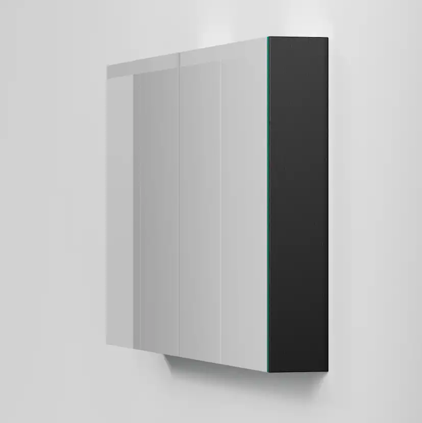 Spegelskåp Stage Plus 140, Black Oak, 4 Luckor,1400x720x140 Bredd: 1400 mm, Black Oak, Dubbla luckor