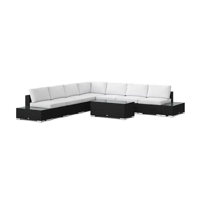 Loungegrupp Comfort Garden Bahamas utomhus hörnsoffa 7-sits vändbar och bord