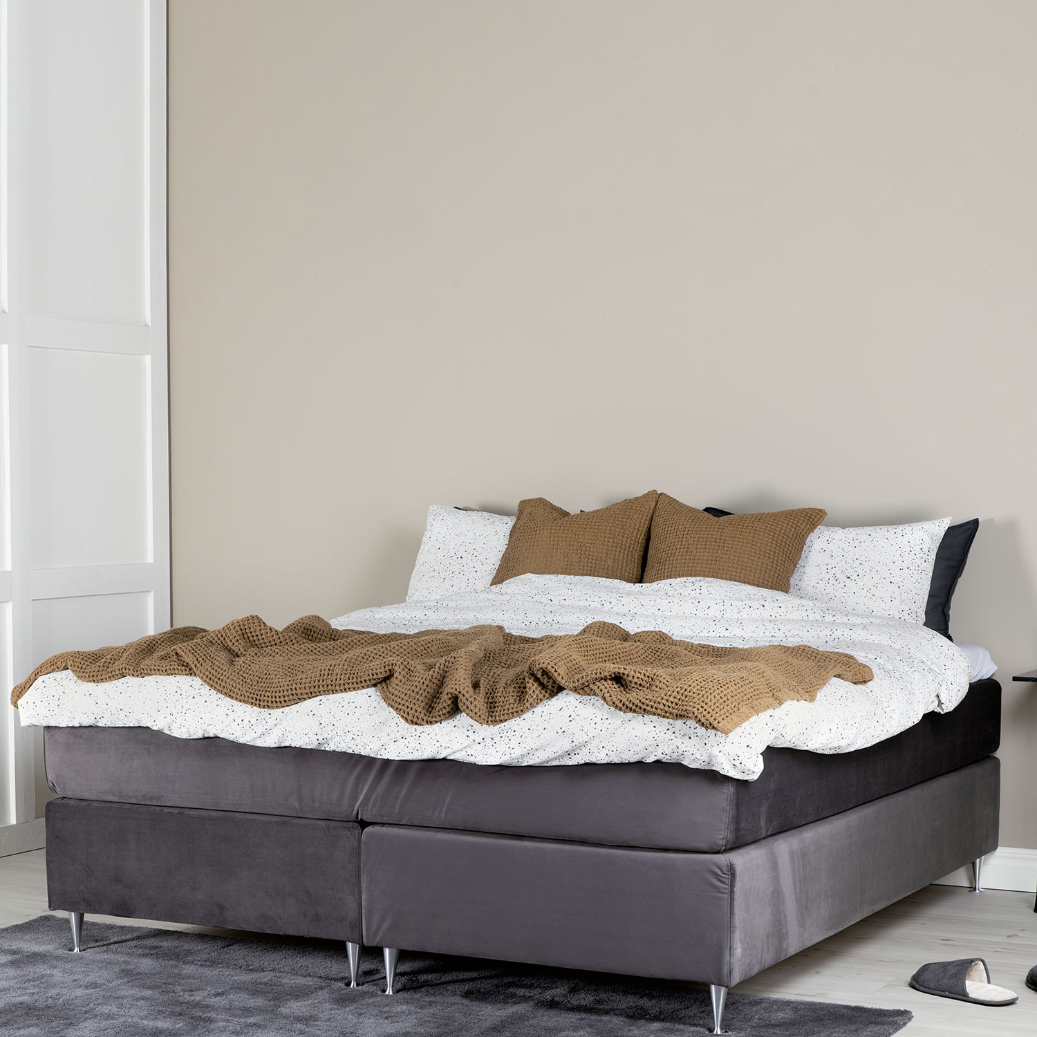 Kontinentalsäng Venture Home Furudal i Sammet