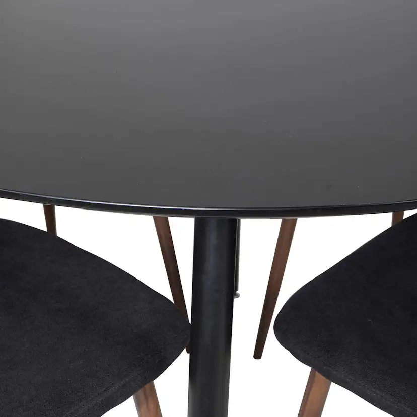 Matgrupp Venture Home Silvia med 4 Pobbie Stolar Runt Polyestertyg