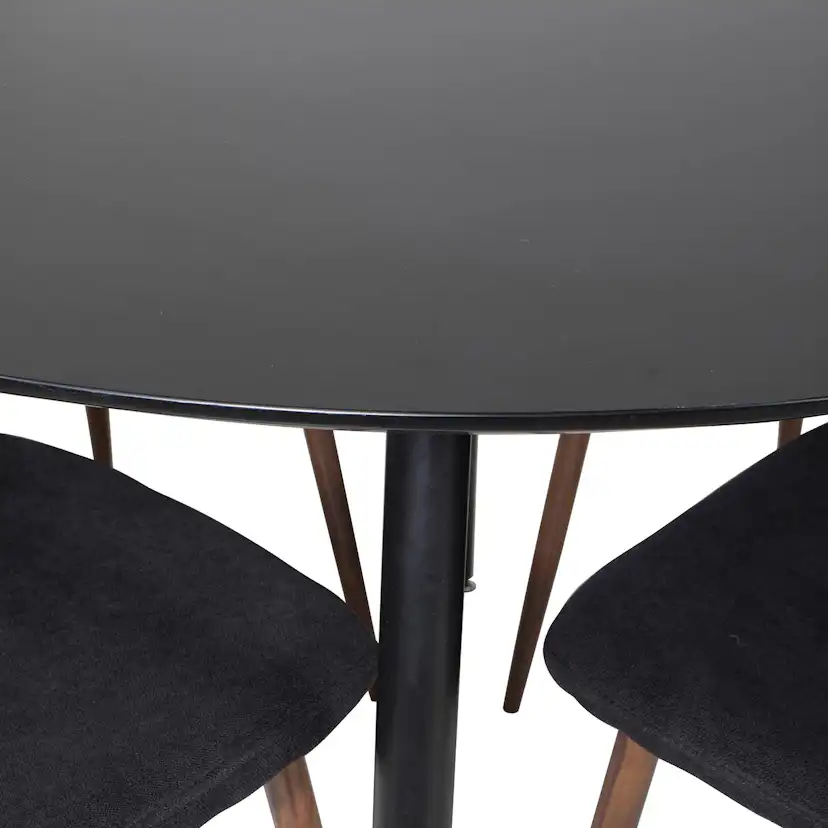 Matgrupp Venture Home Silvia med 4 Pobbie Stolar Runt Polyestertyg