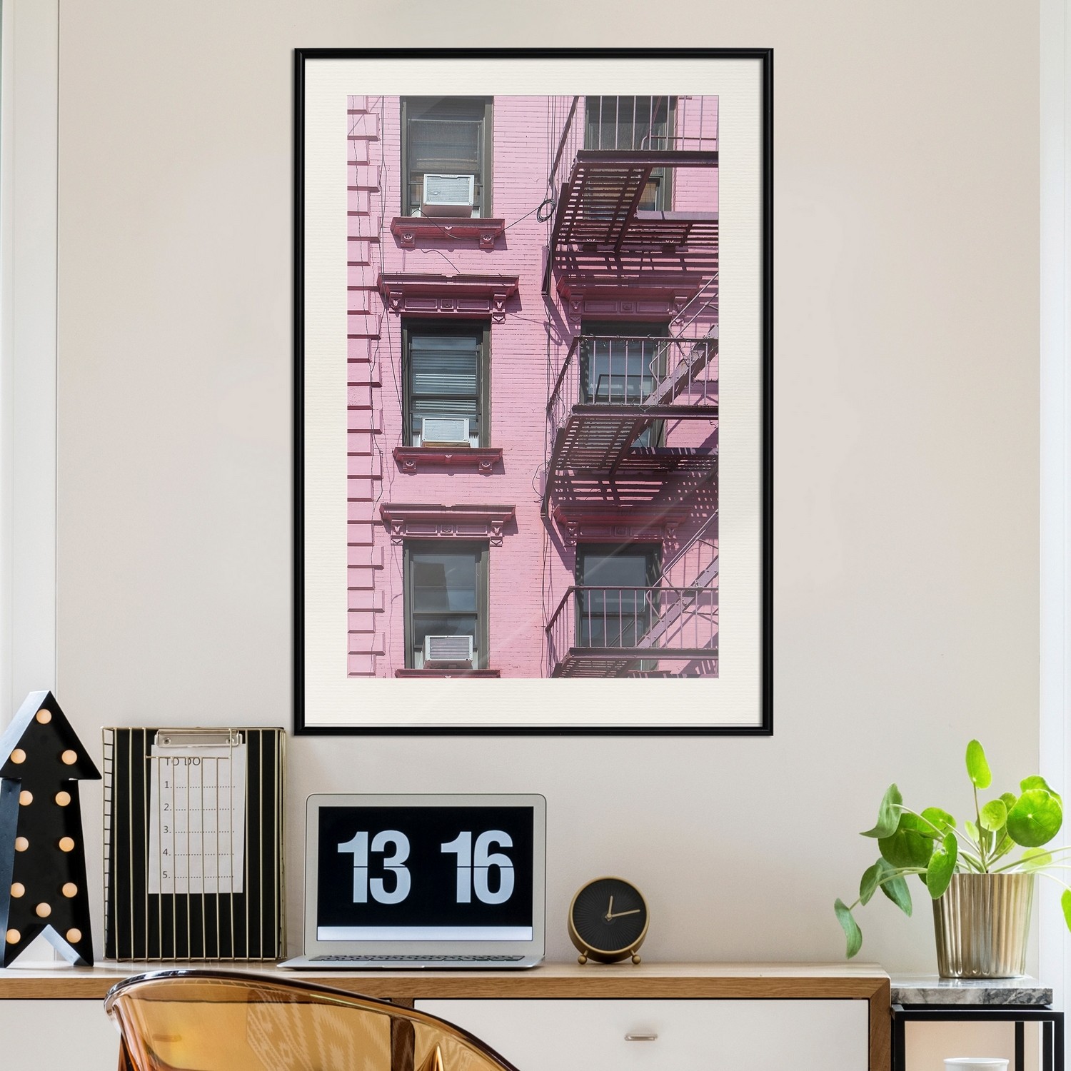 Poster Artgeist Affisch Fire Stairs