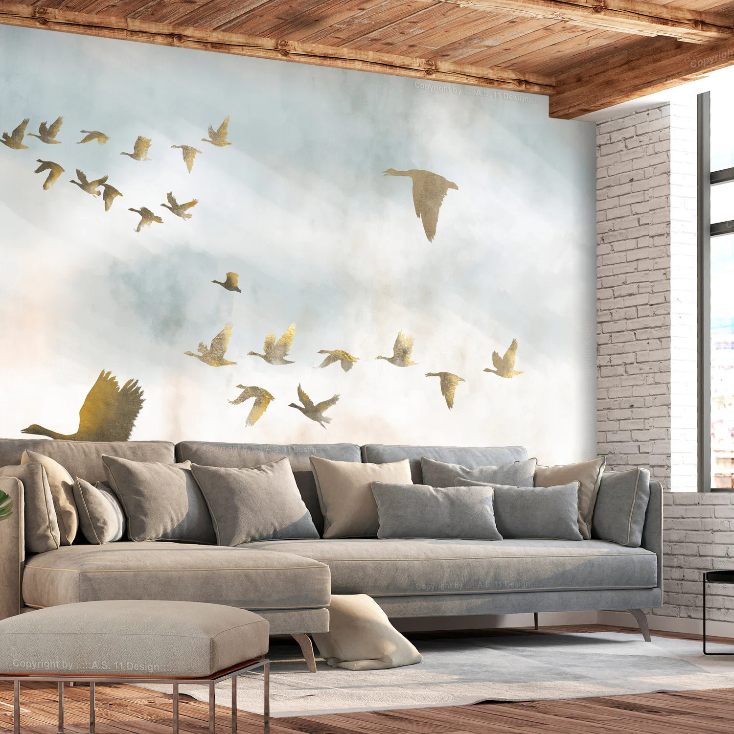 Fototapet Arkiio Golden Geese