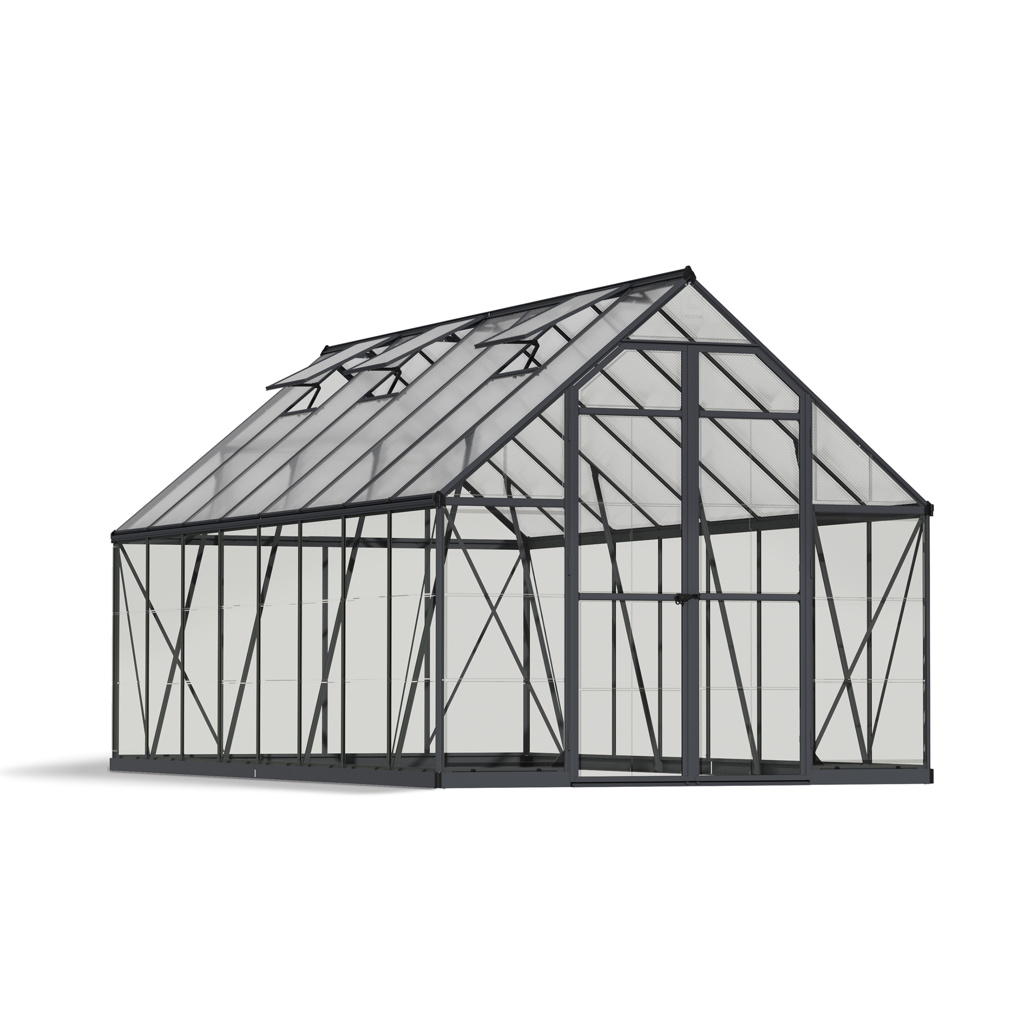 Canopia Cristalwall växthus 11.9 m² Grå Grå