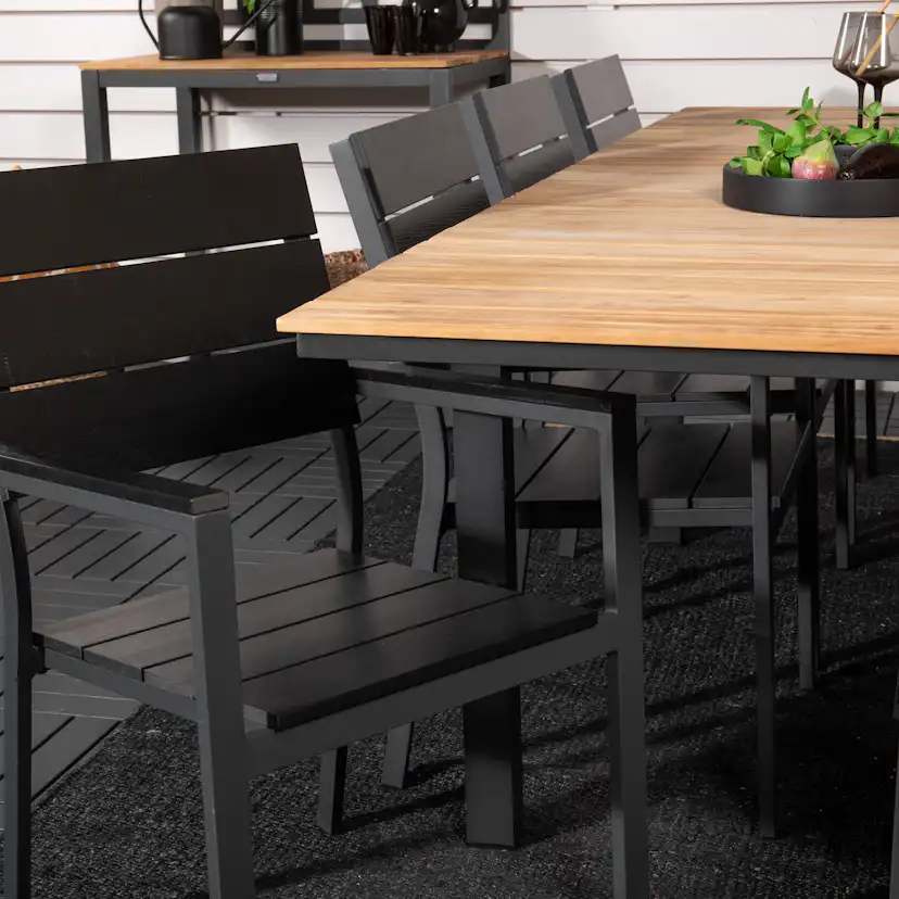 Matgrupp Venture Home Meya 160/240 med 8 Lova Matstolar