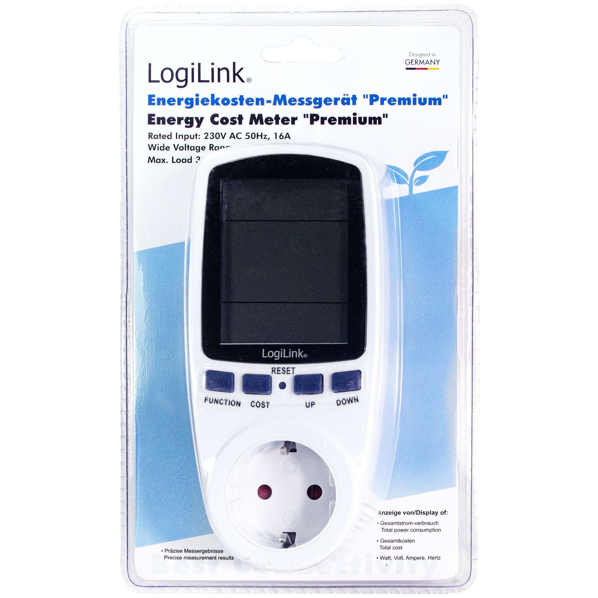 Energimätare LogiLink Med Kostnadsberäkning Premium