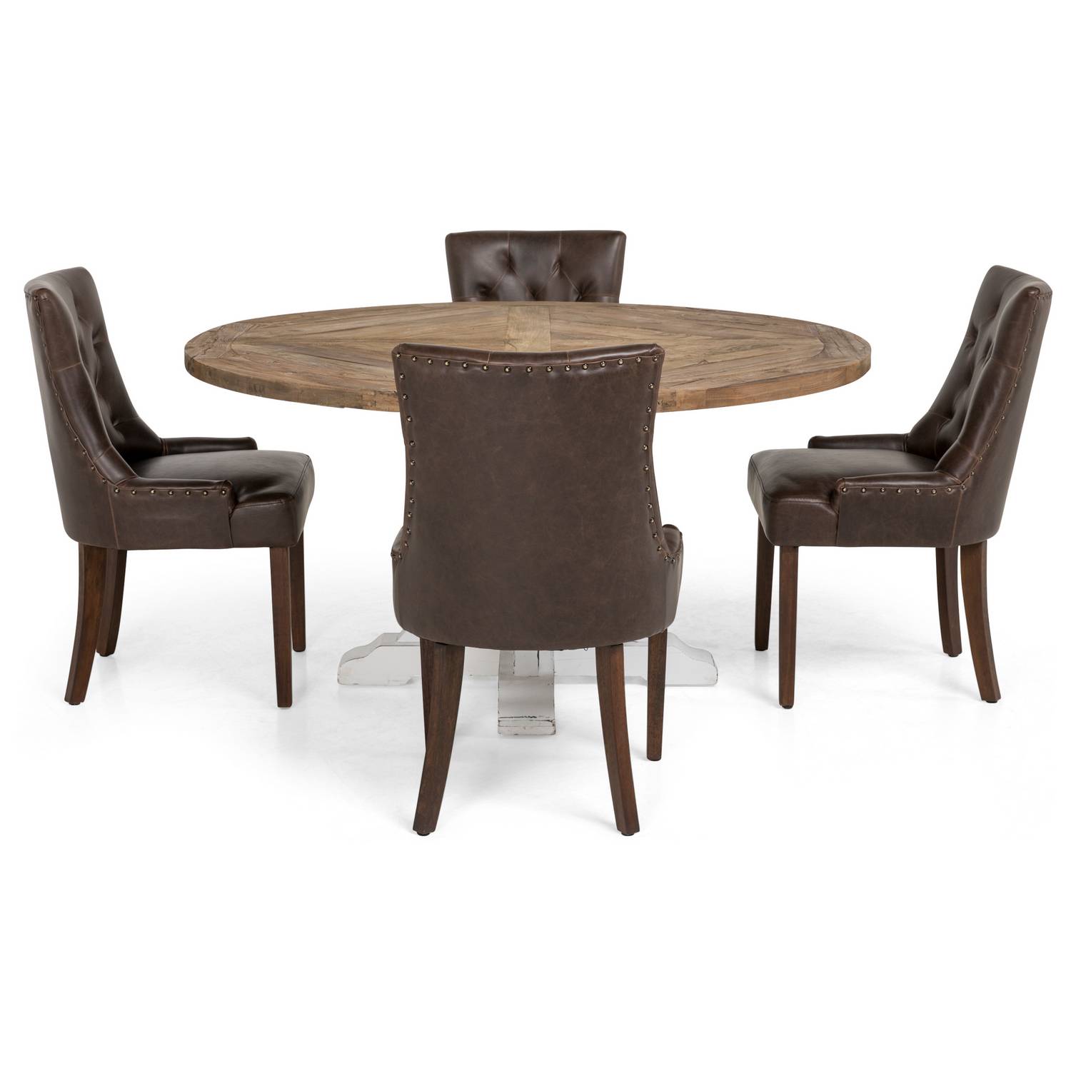 Matgrupp Bloomington Lyon Runt Matbord 150 cm med 4 Tuva Matstol