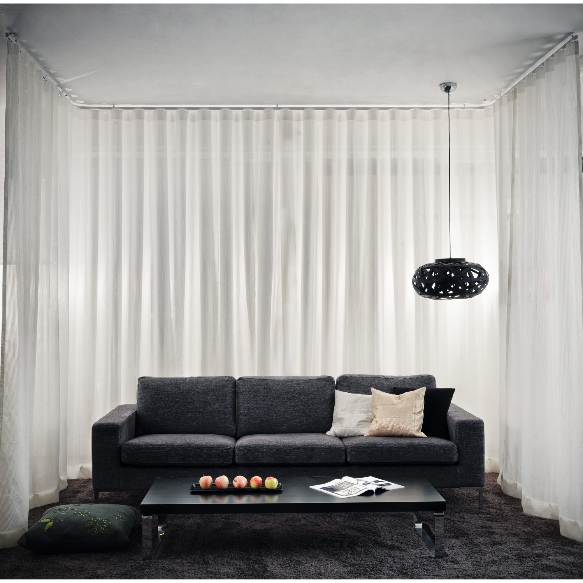 Gardinskena Set Kirsch Flexi-skena 160cm för Gardinupphängning