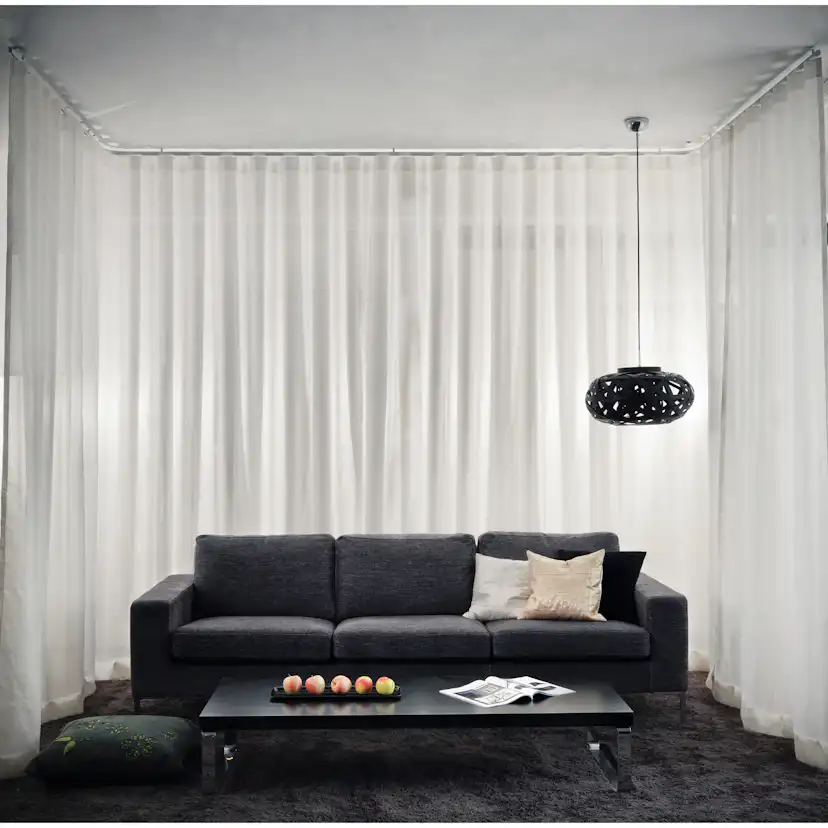 Gardinskena Set Kirsch Flexi-skena 160cm för Gardinupphängning