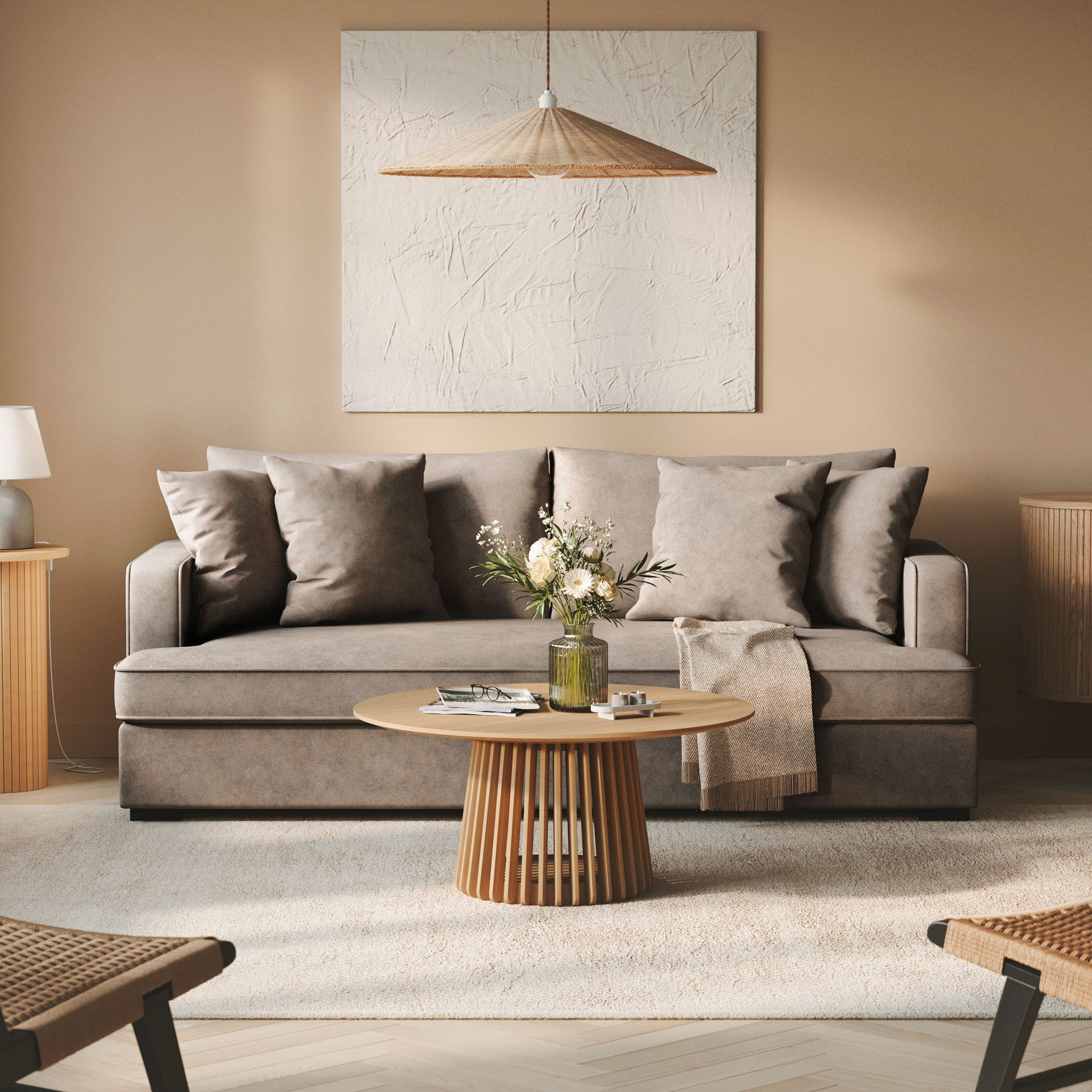 Soffa Scandinavian Choice Rossita 3-sits Djup Soffa med Hel Dyna